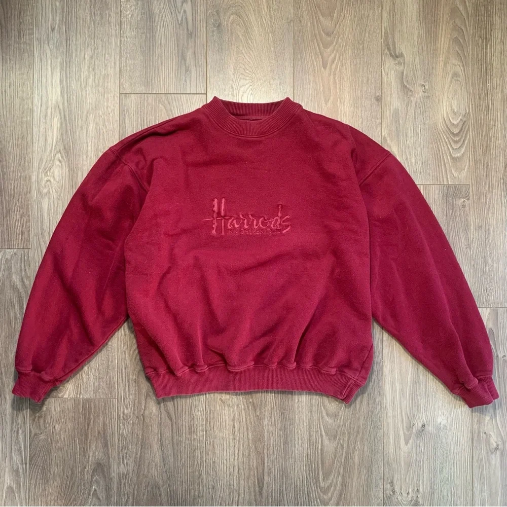 Vintage 90’s Harrods Burgundy Sweatshirt - Picture 3 of 17